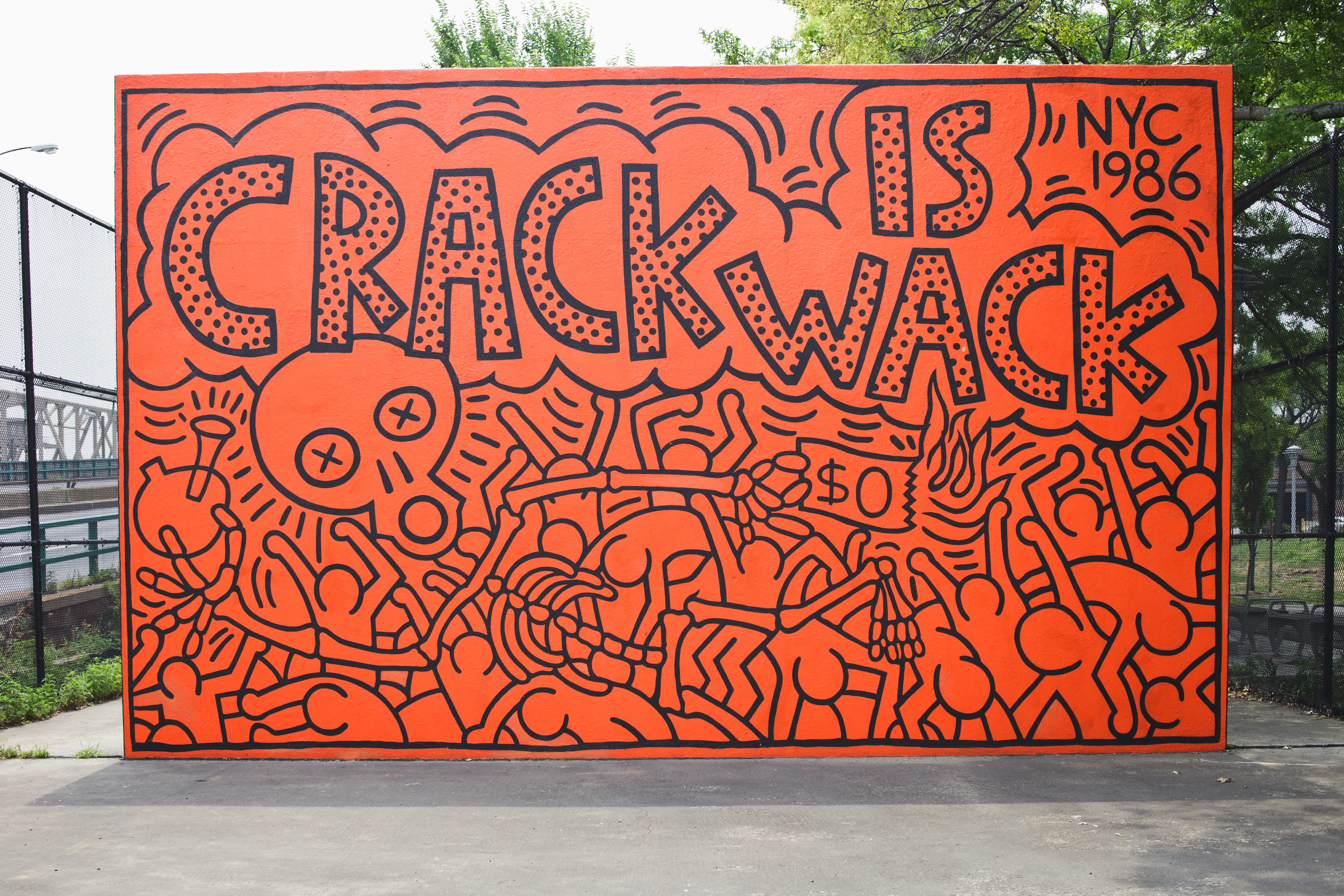 Fresque "Crack is Wack" de Keith Haring - 1986