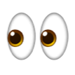 emoji yeux curieux