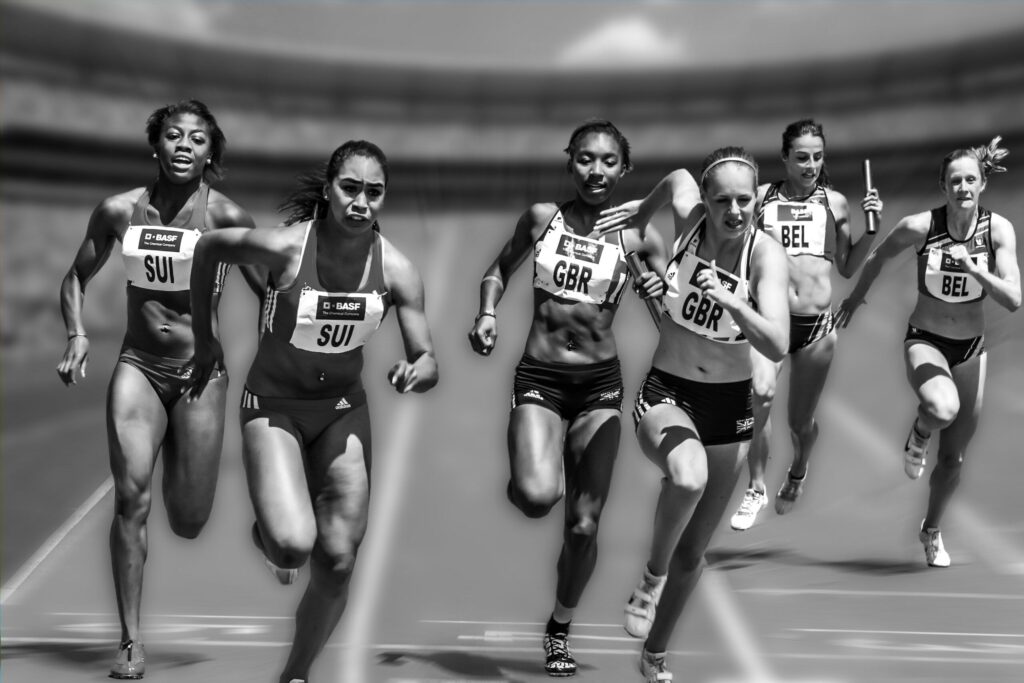 femmes qui font la course
