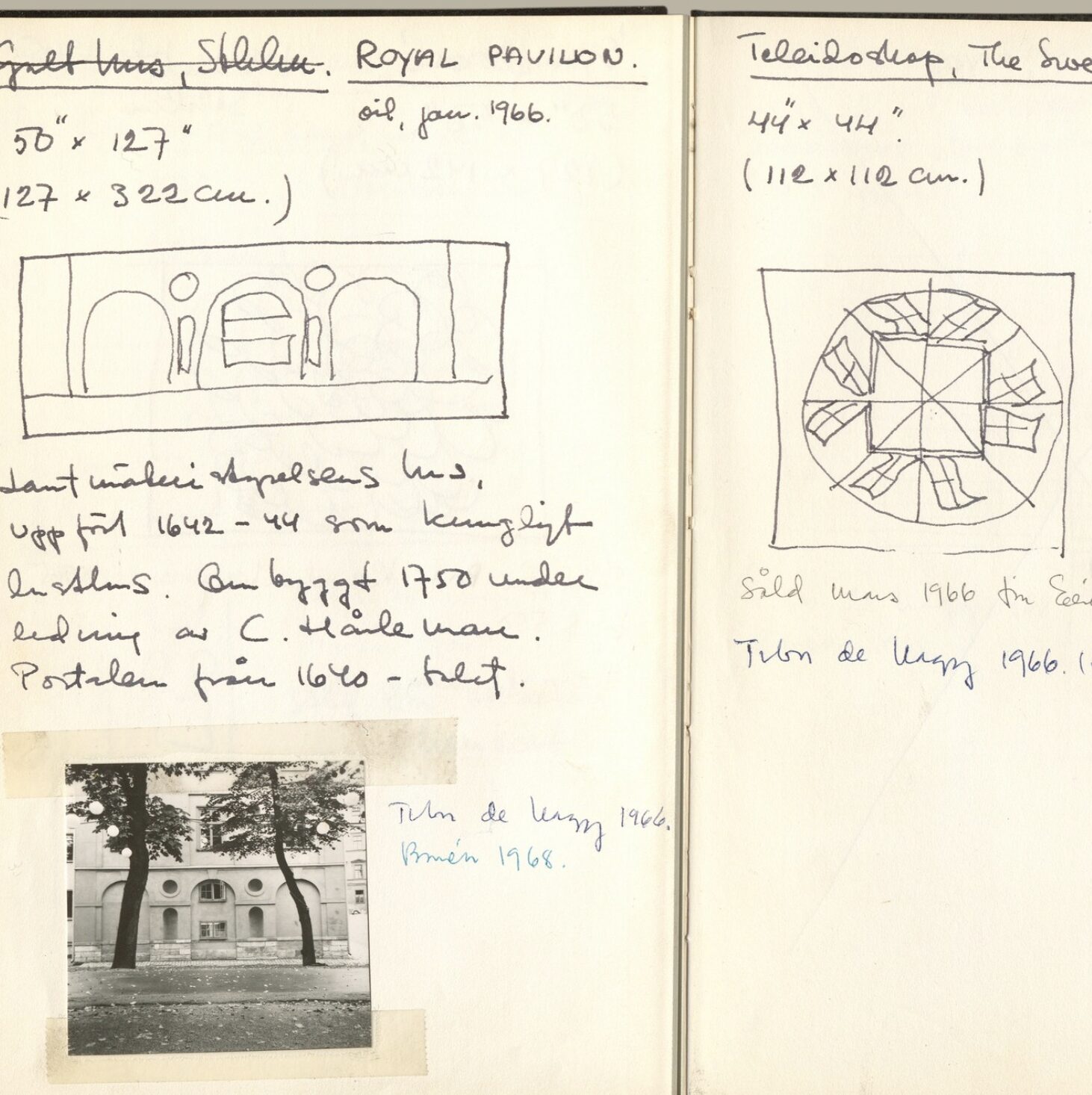 Extraits des carnets de l'artiste